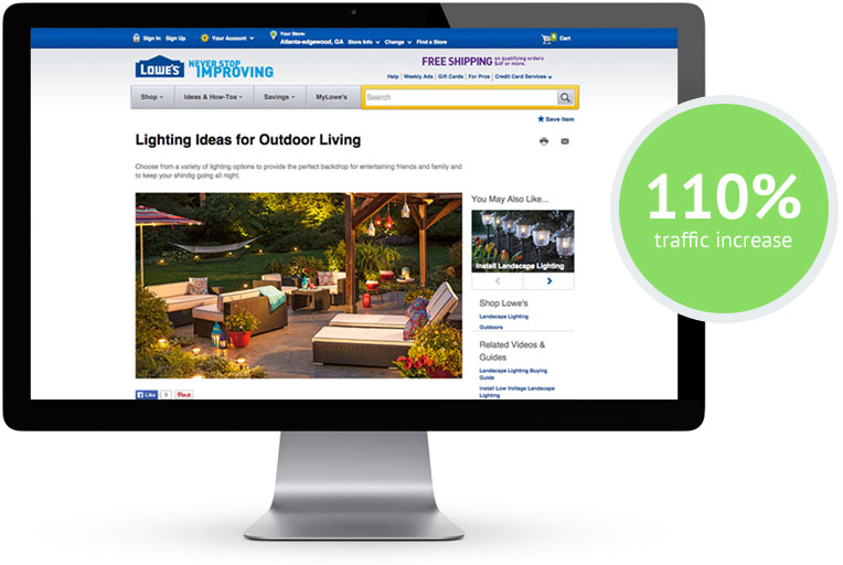 Lowe's Campaign Results 110% Traffic Increase